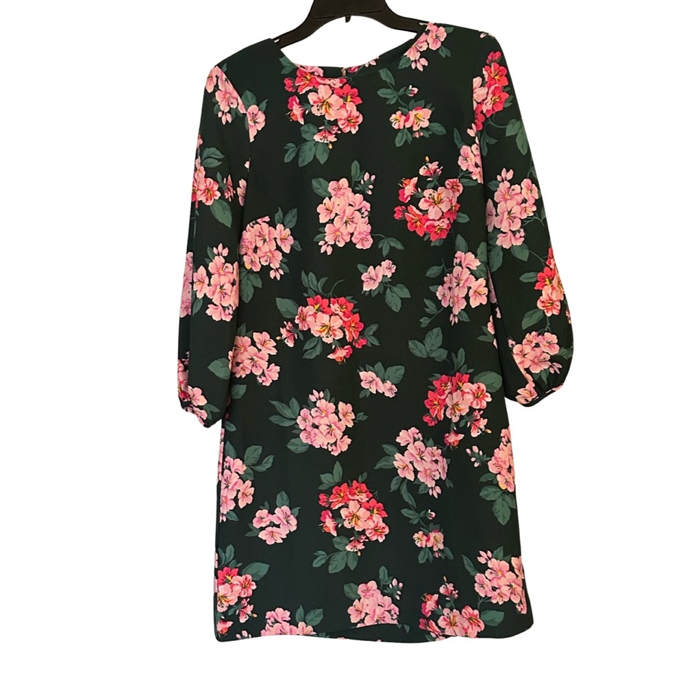 Ann Taylor Stunning Emerald Green Sheath Dress - Multicolor Floral Allover Print